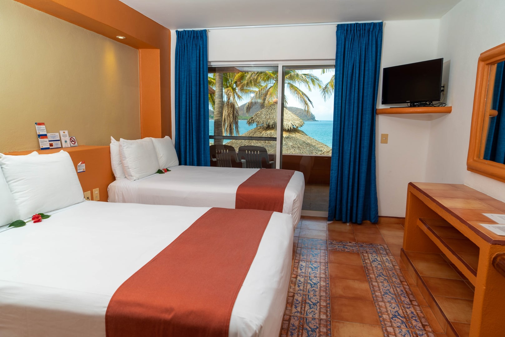 camas matrimoniales jardin Hotel Villa Mexicana